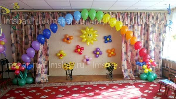 Оформление шарами выпускного в детском саду "№ 26"