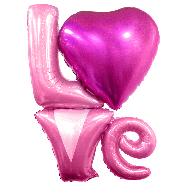 Фольгированный шар "LOVE" с сердцем !!!