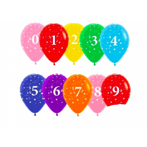 Шары Цифры 12 шт Шары Цифры 12 шт