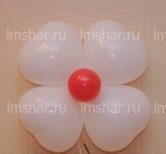 Цветок из сердец - красный/розовый Цветок из сердец - красный/розовый