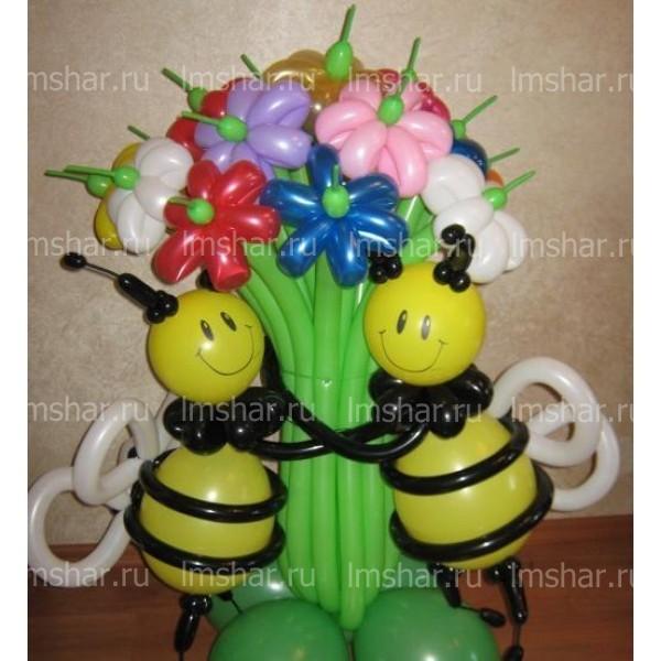 Цветы с пчелами